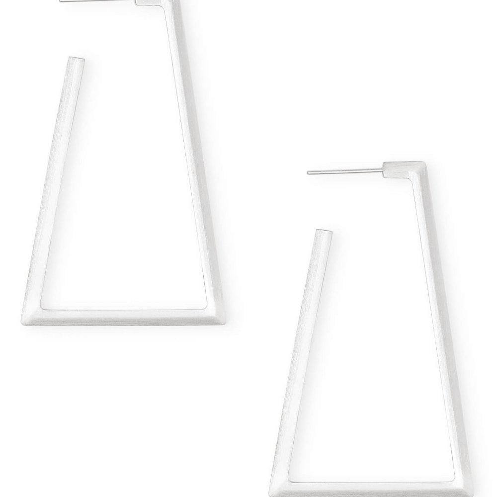 Kendra Scott Easton Hoop Earrings In Silver